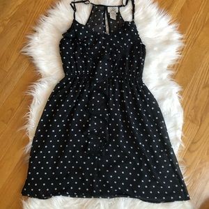 Black and white polka dot dress